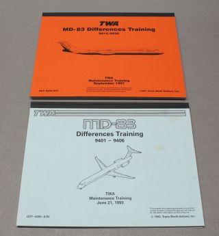 Twa Mcdonnell Douglas Md - 83 Differences / Maintenance Training Manuals
