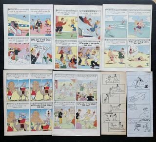 Vintage 1940’s Pepsi Cola Cartoons (7) Print Ads