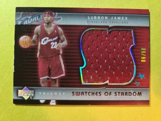 Lebron James 2005 Upper Deck Trilogy Swatches Of Stardom Game Jersey 6/50