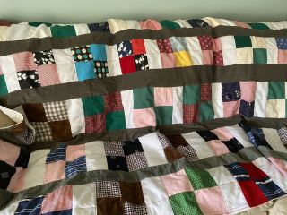 Old Vintage Handmade Patchwork Quilt