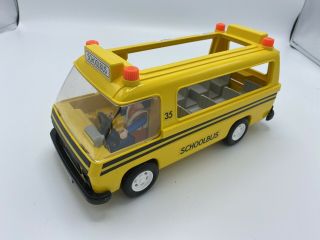 Vintage 1991 Playmobil 3170 School Bus W/ Figure