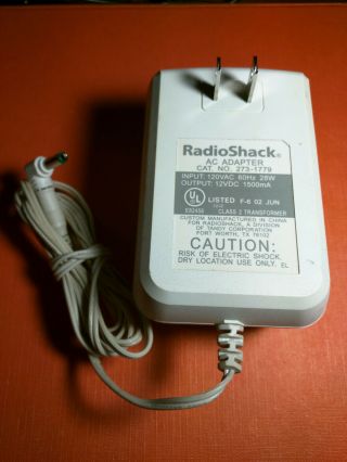 Radio Shack (273 - 1779) 12V 1500mA AC to DC Power Adapter vintage 2