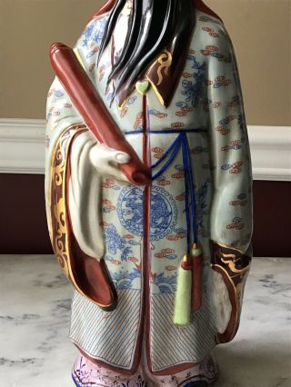Large Vintage Chinese Porcelain Figurine Of A Wiseman 3