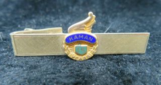 Vintage Kaman Aircraft 15 Year Service Award Tie Clip 1/20 12k Gold Filled