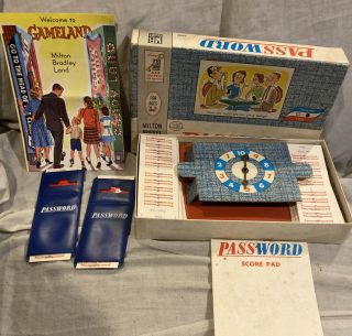 Vintage Milton Bradley Company Password Board Game 1962 Complete