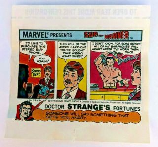 Fantastic Four Marvel Comics 1978 Topps Bubble Gum Wrapper Vintage 28
