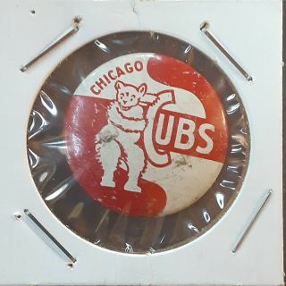 1940s/1950 American Nut & Chocolate Pin / Button,  Vintage Chicago Cubs Baseball