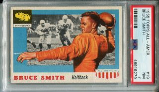 1955 Topps All - American 19 Bruce Smith Psa 7 Nm Golden Gophers