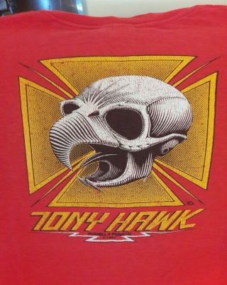 Vintage 80s 1983 Tony Hawk Powell Peralta Santa Cruz Bones Skateboard Shirt (m)