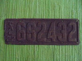 1922 California License Plate 22 Ca Tag 662432