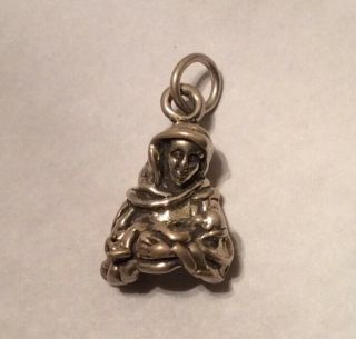 Vintage Sterling Silver 925 Mother And Child Charm Pendant
