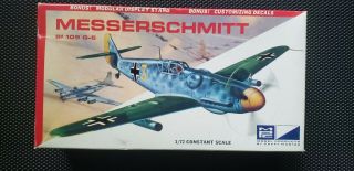 1/72 Vintage Mpc Messerschmitt Bf 109g - 6 Kit With Customizing Decals And Stand