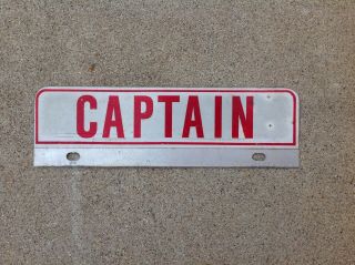 Captain - License Plate Topper - Aluminum