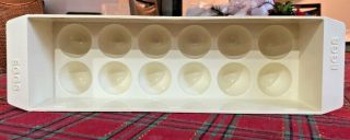 Vintage Refrigerator Egg Storage Tray Bin Holder Container Holds 12 Eggs