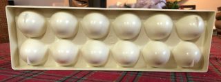 Vintage Refrigerator Egg Storage Tray Bin Holder Container Holds 12 Eggs 2