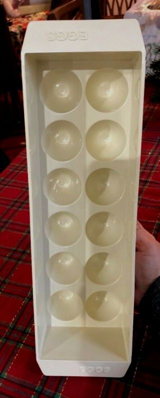 Vintage Refrigerator Egg Storage Tray Bin Holder Container Holds 12 Eggs 3