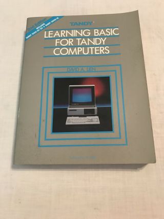 Vintage Tandy Book Learning Basic For Tandy Computers 1000 Ex/sx 3000 Hl Exc.