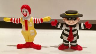 Vintage Hamburglar And Ronald Mcdonalds Happy Meal Toy Pvc 1995 Figure