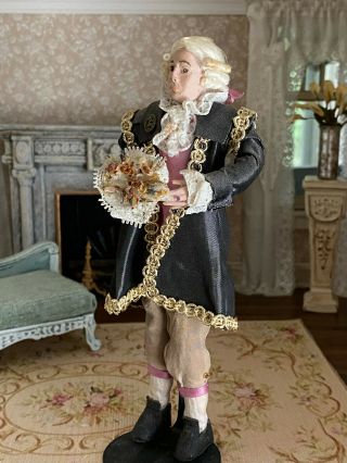 Vintage Marcia Backstrom Dollhouse Doll Very Early 17th Century Gentleman Man