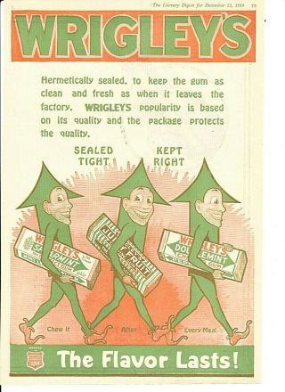 Vintage 1919 Ads: Wrigley 