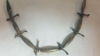 2 Vintage Native American Sterling Silver and Natural Turquoise Necklace 3