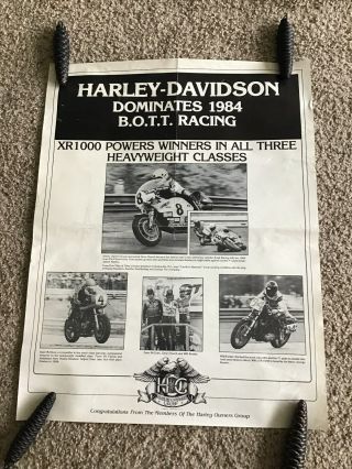 1984 Harley Davidson Racing Poster,  Xr - 1000.