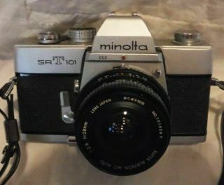 Vintage Minolta Sr - T101 35 Mm Camera With Case