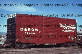 Slide D&rgw Denver & Rio Grande Western Box Freight Car Rolling Stock
