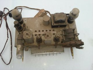 VINTAGE 1938 RCA 97K RADIO CHASSIS FROM PLAYING CONSOLE RADIO WITH TUNING EYE 3