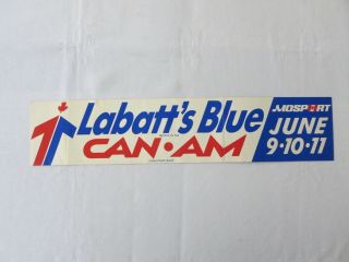 Vintage Labatts Blue Can Am Challenge Race At Mosport Sticker Decal Racing Car