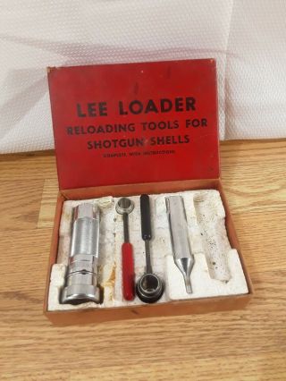 Vintage Lee Loader Reloading Tools For Shotgun Shells Year 1961 Missing 1 Piece