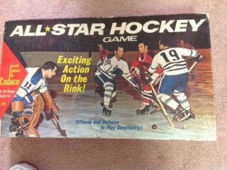 Vintage 1969 Cadaco All Star Hockey Sports Board Game Boxed