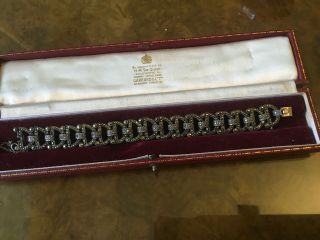 Antique Vintage Art Deco Sterling Silver Marcasite Bracelet