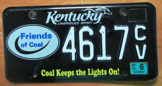 Kentucky 2012 Friends Of Coal Graphic License Plate Quality 4617cv