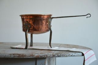 19th Century Antique Copper Pot From Sweden,  Hand Made
