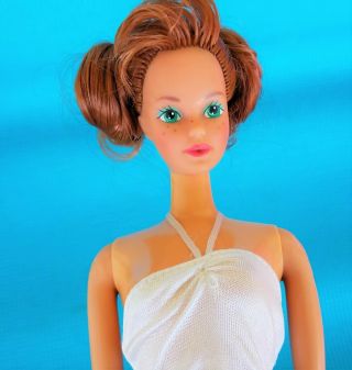 Vintage Tnt Steffie Barbie Doll Redhead Auburn Freckles Mattel Green Eyes