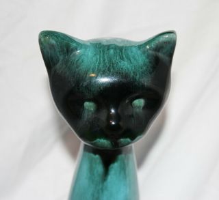 Vintage Blue Mountain Pottery Cat Green Drip Glaze 14 