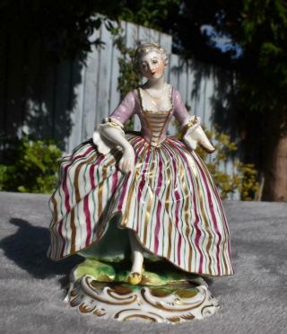 Antique 19thc Saucy French Paris Porcelain Dancer Figure - " Sevres " Mark
