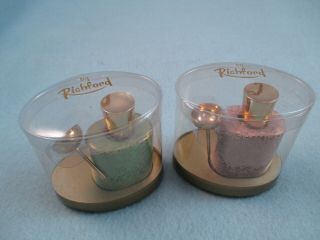 2 Vintage RICHFORD refillable perfume bottles w/ funnels in package 3