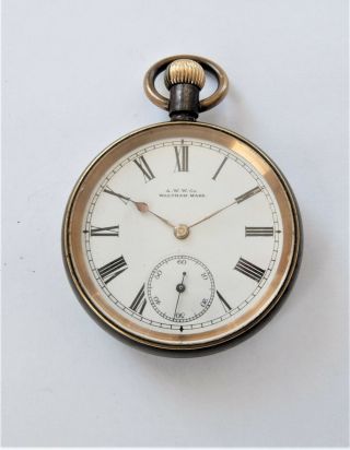 1895 Metal Borgel Cased Waltham Swiss Lever Pocket Watch In Order