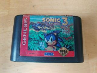 Sonic The Hedgehog 3 (sega Genesis,  1994) Authentic Oem Vintage Game Cart Only