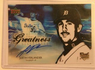 2006 Upper Deck Clear Path To Greatness Justin Verlander Auto 118
