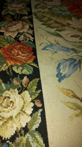 Devine Vintage French Aubusson Rug/tapestry Hand embroidered size:5 x 3 feet 2