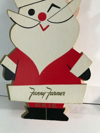 Vintage Fanny Farmer Litho Cardboard Santa Claus Candy Box.  Bedford,  Mass. 3
