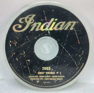 2003 Gilroy Indian Motorcycle Chief Vintage Dealer Cd Ads Radio Script Images