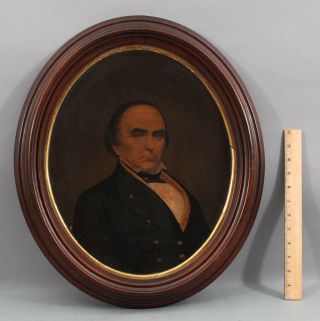 19thc Antique E.  C.  Middleton Chromolithograph Portrait Print Of Daniel Webster