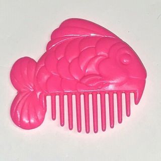 Vintage My Little Pony G1 Htf Uk Good Weather Neon Pink Fish Comb Rare Accessory