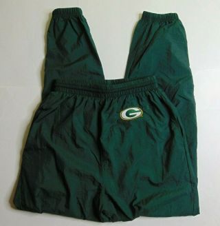 Vtg 90s Champion Men M Green Bay Packers Windbreaker Jogger Pants Lined Nfl