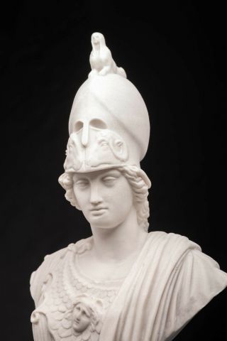 Athena the Greek Goddess of Wisdom Bust,  Marble Sculpture,  Art,  Gift. 2