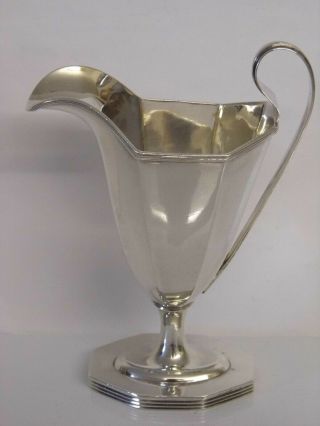 A Art Deco Solid Sterling Silver Cream Milk Jug C1924 138grams